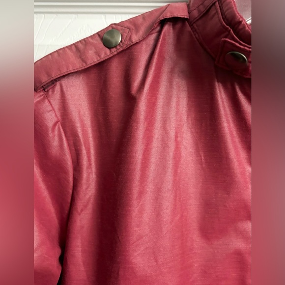 VINTAGE 1980s WRANGLER DARK RED MOTO NYLON BOMBER JACKET - Picture 7 of 8